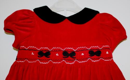 Kitestrings Hartstrings Dress Red Velour Christmas Dress Diaper Cover Holiday