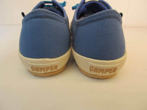 Camper Borne K200284-008 Bleu Textile élastique dentelle Sneaker Femmes Chaussures