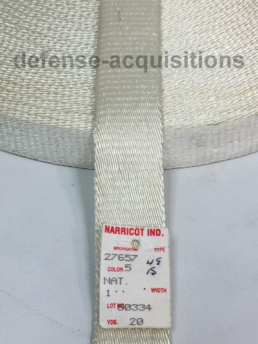 1 INCH MilSpec Parachute Deceleration Webbing Woven Nylon MIL-W-27657 PER YARD