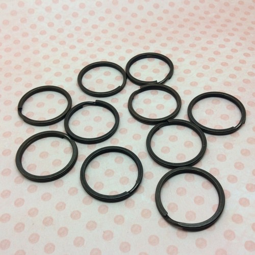 20 grandes Split Anneaux Antique Bronze Tone 25 mm Porte clés Keychain keyclasp
