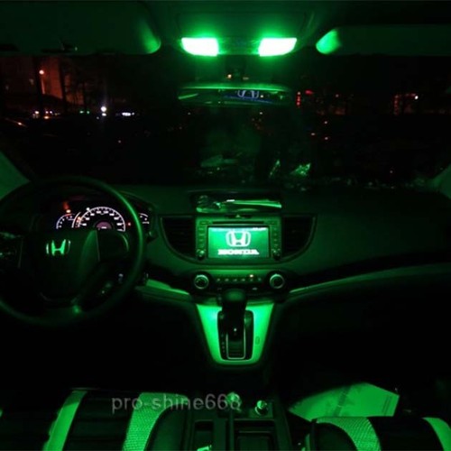 INTERIOR CAR LED LIGHT BULBS 7pcs KIT XENON Green For VAUXHALL ASTRA H MK5 SMD