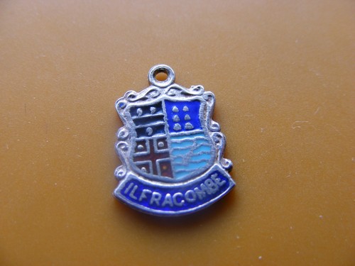 VINTAGE STERLING SILVER CHARM CHARMS UK /& EUROPE TRAVEL SHIELD 14