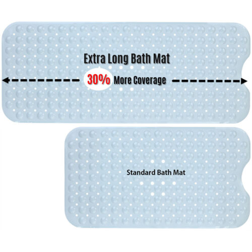 in Gray by SlipX Solutions 16"W x 39"L Extra Long Bath Mat 