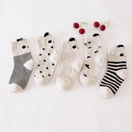 5 Pairs Cute Baby Boy Girl Cotton Cartoon Socks NewBorn Christmas Soft Sock