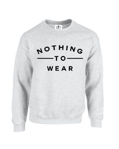 Nulla da indossare Maglione slogan JESS Insta Donna Ragazze Top new.wear, Felpa
