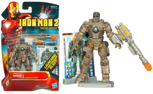 Iron Man 2 Movie Series Iron Man Mark 1 Launching Flamethrower Blast Armor Cards