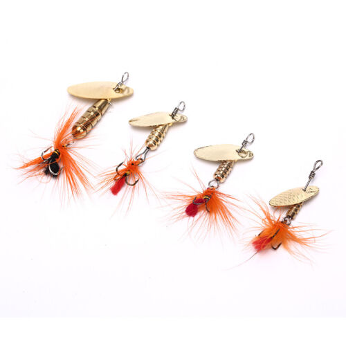 Sequin Spoon Fishing Lures Metal Spinner Feather Crankbait 2g 3g 4g Tackle FD