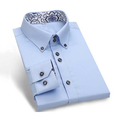 New Men/'s Luxury Casual Slim Silk Cotton Formal Long sleeve Dress Shirts GT320