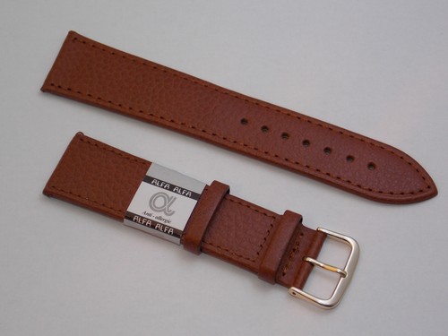 Cinturino vera pelle Marrone gold piatto Extra lungo Leather strap XXL Brown