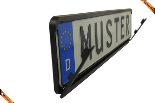 EU KFZ Kennzeichenhalter CHROME Stacheldraht 520x110mm