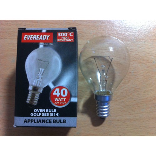 1 X eveready 40W Ofen Lampe Klar Ses E14 240v Herd Glühbirne 300° Grad