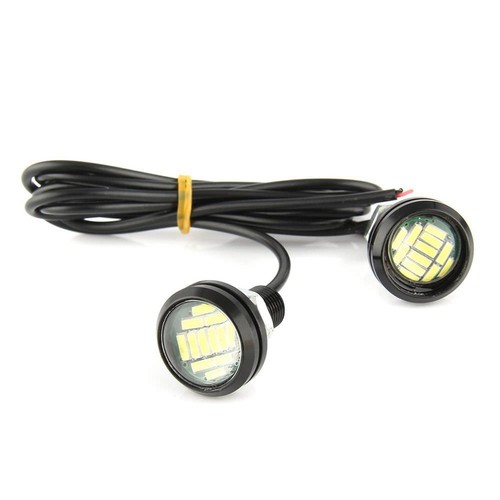 2Pcs 4014 12SMD Car Fog Lamps DR L Eagle Eye Light Ampoule à LED
