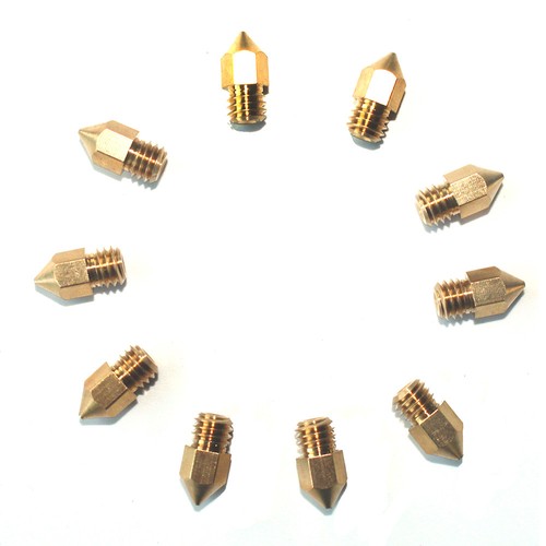 CCTREE 10pcs 0.4mm MK8 Extruder Nozzle For 3D Printer Makerbot Creality CR-10S