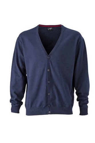 James /& Nicholson Basic Cardigan Col En V Gilet Pull Coton