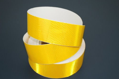3m x 50mm YELLOW High Intensity Reflective Tape Self-Adhesive Vinyl Lorry