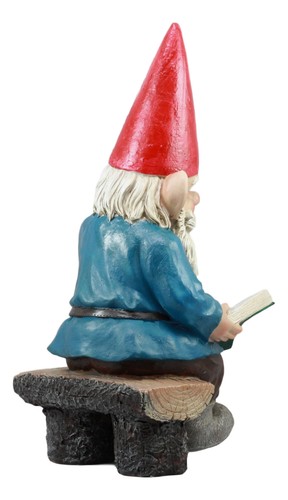 Large 18/"H Garden Gnome Sitting Holding Lantern Solar Powered Lamp Statue Cool