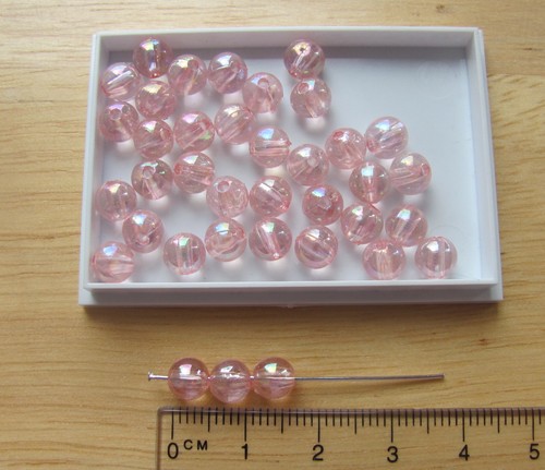 150 Redonda De 6mm Suave AB Transparente Cuentas Plástico Acrílico elige El Color
