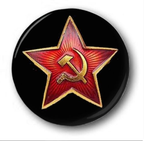 Kommunist Cccp USSR Russland 2.5cm//25mm Knöpfe Abzeichen Sowjetisch Sammlung