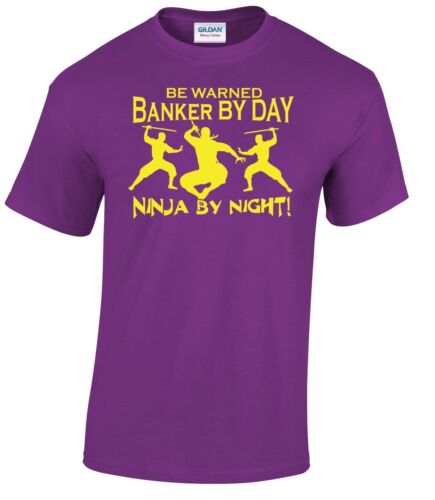 City Banker T-Shirt Ninja T-Shirt Great Gift Funny Trader Stock market Bankers
