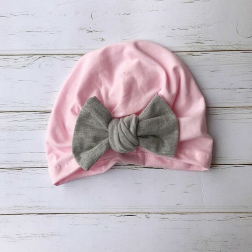 New Baby Caps Beanie Boys Girls Toddler Infants Bowknot Cotton Soft Knot Hats