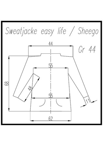 Femmes-sweatjacke taille 44 rose de Easy Life//sheego