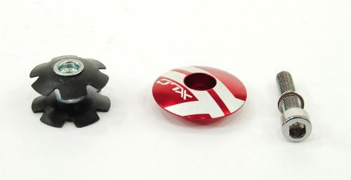 25.4mm RED STAR NUT AND BOLT 1-1//8/" XLC BICYCLE STEM CAP