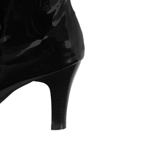 Ladies Pole Dance Shoes Synthetic Leather High Heel Over Knee Boots UK Size b112