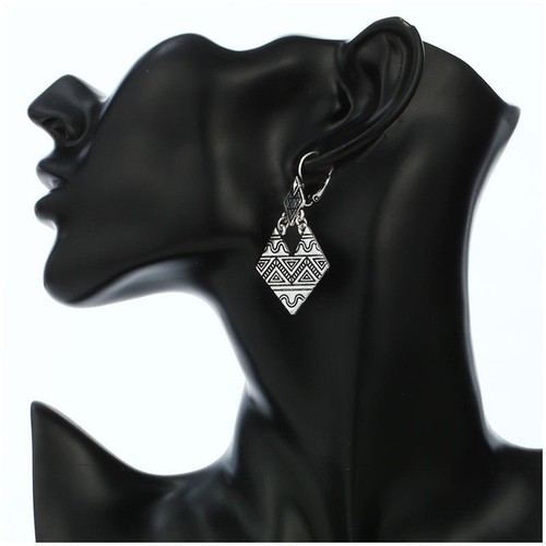 Vintage Drop Earrings For Women Punk Antique Tibet Geometry Dangle Earring