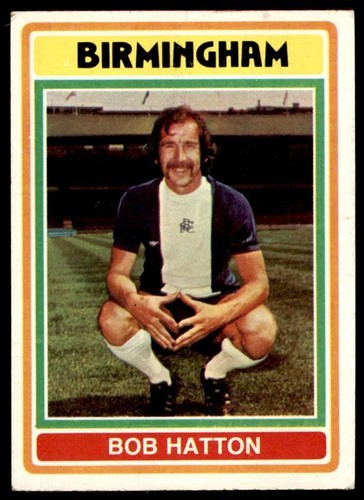 Topps Football Blue//Grey 1976 Bob Hatton Birmingham City No B1 235