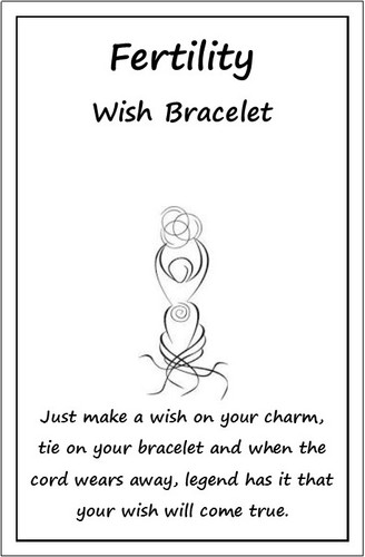 W011 Fertility Wish String Bracelet or Anklet Rose Quartz Gemstone
