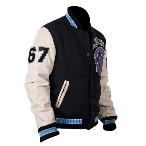 Hills Cop Axel Foley Beverly Cotton Detroit Lions Sports 90210 Letterman Jacket