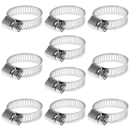 10Pcs 3//4/" 1/" réglable en acier inoxydable disque Collier Serrage Carburant Ligne Ver Clips
