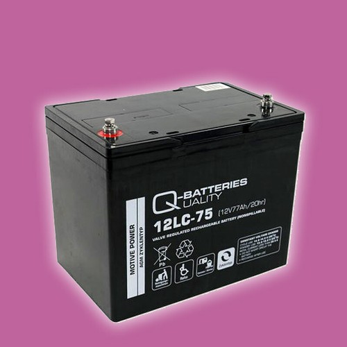Blei AGM Akku Motor-Batterie 12V 77Ah f Bootsmotor Motorguide R3 45 HT Digital