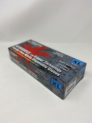 MCR Safety Powder-Free Nitrile Gloves with Grippaz Technology 8 mil XL 50//box