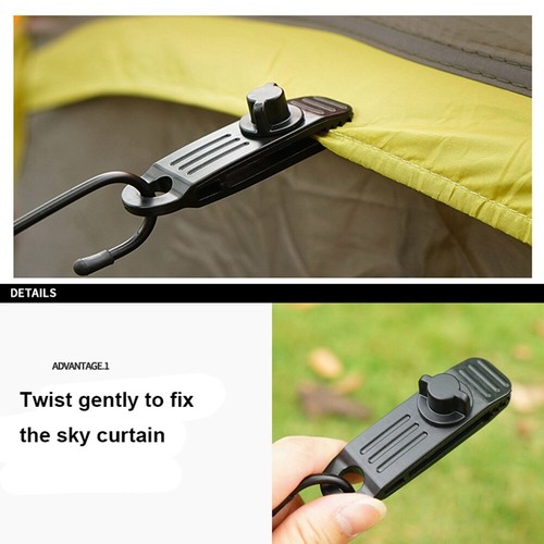 Jaw Grip Camping Tent Holder Windproof Clip Hook Canvas Tighten tool Tarp Clips