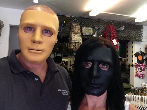 NUOVO VIPER qualità ABS RIGIDA Halloween Maschera-Nero Verde Pelle Sabbia