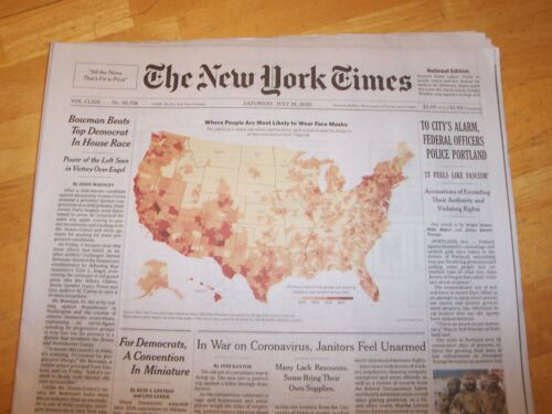 Details about / THE NEW YORK TIMES SATURDAY JULY 18th 2020