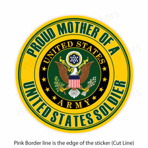 AR-2256 Proud Mother of a US Army Soldier Military Bumper Sticker Window Decal