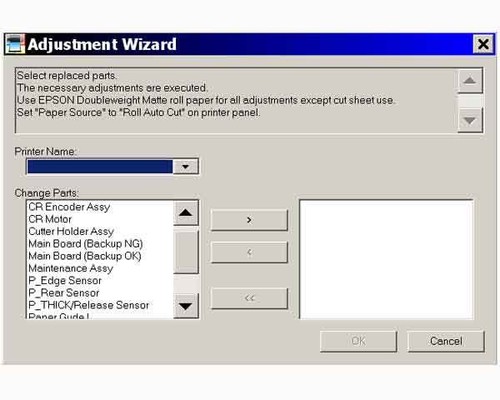 Epson Stylus Pro 9880 Service Program Adjustment Wizard