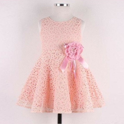 NEW Girls Kids Full Lace Floral One Piece Dress Child Girl Princess Party Dress