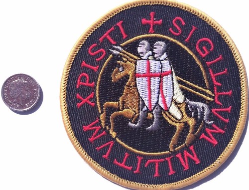 3.5/" Quality Knights Templar Seal Masonic Iron or Saw On Patch Freemason Biker