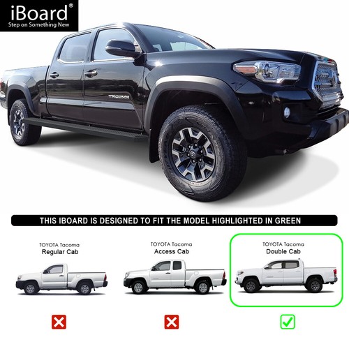 Wheel-to-Wheel 5/" Side Nerf Bar Fit 05-19 Toyota Tacoma Double Crew Cab 6ft