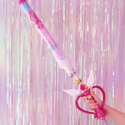 Sailor Moon Tri Color Discoloration Kaleidoscope LED Light Transparent Umbrella