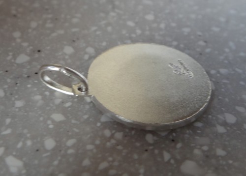 Sterling Silver Small round shiny 15 mm Baby St Joseph Medal Charm