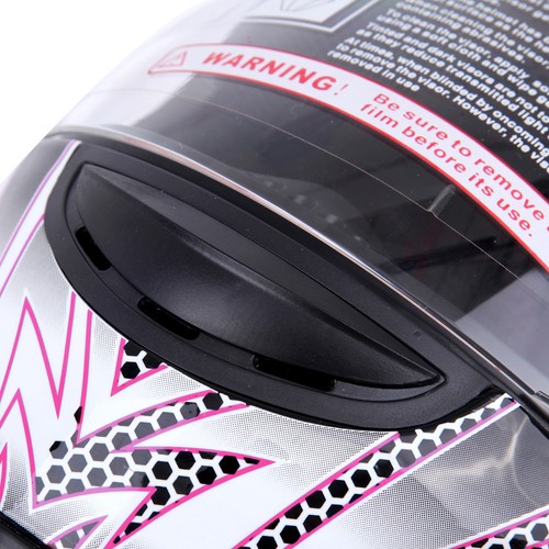 Pink Flip Up Full Face Motorcycle Street Bike Helmet Dot Unisex Adult Size XL