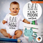Dad I love you to the moon and back baby grow babysuit Father/'s Day Birthday!