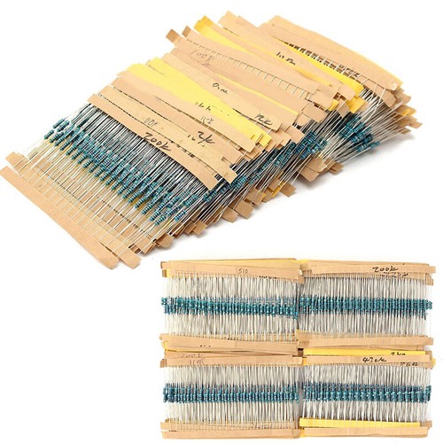 3120pcs 156 Values 1R ohm 10M ohm 1//4W 1/% Metal Film Resistors Kit Set