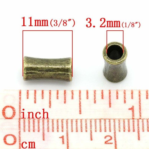 20 x Metallperlen Bronze 11x5mm