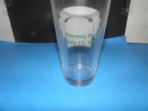 BOSTON LOGO @FENWAY BEER GLASS BUDWEISER 1999 ALL-STAR GAME USED