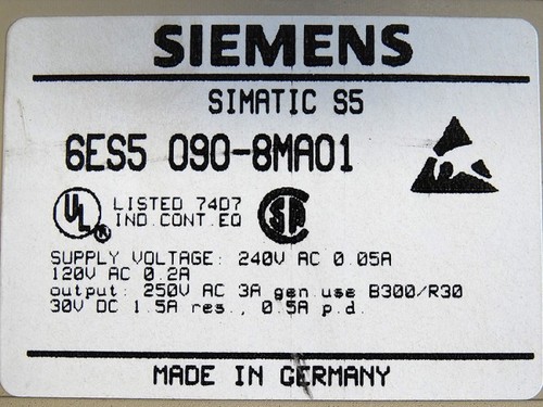 3 Siemens SIMATIC S5 6ES5 090-8MA01 6ES5090-8MA01 E 2 usados 6ES5 375 8LA11 E